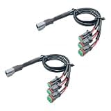 PEIWZPSHY 2Pcs Y Shape Compatible for Deutsch DT DTP Connector Splitter 2/3/4 Output Male to Female Headlight Splitter IP68 Waterproof 18AWG(1 to 3)