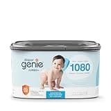 The Diaper Genie Jumbo+ Square Refill, with continuous film, can hold up to 1080 newborn-sized diapers per refill.