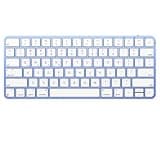 MEETION Wireless Keyboard for Mac, Slim Multi Device Bluetooth Rechargeable Low Profile Apple Layout Keyboard for iPad, iPhone, iMac, iOS, MacBook Air/Pro, Universal for Mac OS iPadOS, Blue