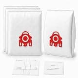 CoreHaus FJM Vacuum Cleaner Bags Compatible with Miele, Type FJM Canister Vacuum Bags for Compact C1 & Compact C2, 4 Pack Replacement Dust Bags with Motor & Air Clean Filters
