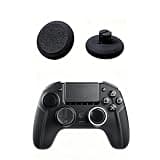 Thumbstick Grips Compatible with Nacon Revolution 5 Pro, Anti-Slip Joystick Caps, PLA Controller Accessory for Gaming, FPS Racing Games (Black)