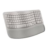 Logitech Wave Keys Wireless Ergonomic Keyboard with Cushioned Palm Rest, Comfortable Natural Typing, Easy-Switch, Bluetooth, Logi Bolt Receiver, for Multi-OS, Windows/Mac - Sand