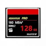 HSANYIUR 128GB UDMA Speed Up to 160MB/s,Original CF Card Camera Memory Card