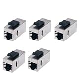 OLFCXYHOD CAT6 Ethernet Cable Adapter RJ45 Network Broadband Bidirectional Shielded Unshielded Connector(Shielded 5pcs)