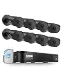 ZOSI 5MP Lite 3K Wired Security Camera System for Home Security, 8CH H.265+ CCTV DVR with AI Human Vehicle Detection, 8 x 1080P Surveillance Bullet Camera Outdoor Indoor, IR Night Vision, 500GB HDD