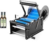 Acivirdde Manual Round Bottle Labeling Machine, Adjustable Paper Tray, Label Applicator for Packaging