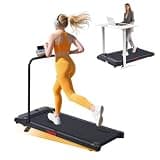 Walking Pad Treadmill with Handle Bar, 0.6-7.6MPH Electric Treadmills for Home with Incline, 3.0HP Small Under Desk Treadmill with Handles, Portable Mini Treadmills for Home Exercising, 350LBS