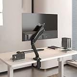 UWYTGF Monitor Mount,Adjustable Gas Spring Monitor Arm,Free Standing Full Motion Monitor Stand Mount Fits 1 Screen,for 17-32Inch LCD Computer Screens
