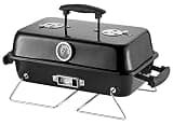 Portable Charcoal Grill, Tabletop Outdoor Barbecue Smoker, Small BBQ Grill for Outdoor Cooking Backyard Camping Picnics Beach,BLACK