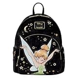 Loungefly Disney: Tinker Bell - Pixie Dust - Velvet Mini Backpack - Great for Kids & Adults - Collectible Bags