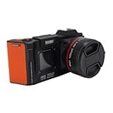 Yunseity 4K Digital Camera 70MP DSLR Camera with 50X Zoom Auto Focus F1.8 Aperture WiFi Double Screen for Photography Video Vlogging Travel (Black)