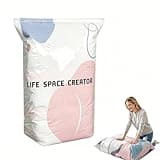 No‑Pump Vacuum Storage Bags, 2026 New No-Pump Large Vacuum Storage Compression Bag, Press & Seal No Pump Needed for Clothes Bedding Comforters Blankets Home Organization Off-Season Storage (1, Large)