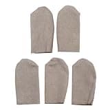 Alipis 5pcs Ultra-Thin Silver Fiber Finger Sleeves for Phone Game Playing, Comfortable Anti-Sweat Screen Touch Finger Covers, Mobile Gaming Accessory with Anti-Slip Design