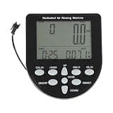 Rowing Machine Counter Monitor Replacement Timer Meter for Indoor Rower, Treadmill, Fan Bike - Displays Time, RPM, Mileage, Calories, Wattage, Heart Rate