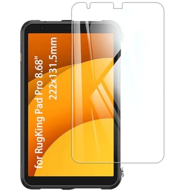 Kepuch 2 Pack Tempered Glass Screen Protector Transparent Compatible for Ulefone RugKing Pad Pro 8.68" 222x131.5mm
