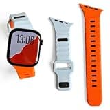Asymmetric Ridge Design Sport Band Compatible with Apple Watch Bands for Men 38mm 40mm 41mm 42mm 44mm 45mm 46mm 49mm,Soft Silicone Waterproof Strap for iWatch Series 11 10 9 8 7 6 5 4 3 SE Ultra