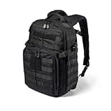 5.11 Tactical Backpack, RUSH 12 2.0 Military Survival Molle Back Pack with Laptop Compartment, Small, 24L, Black, Style 56561ABR