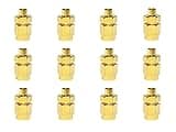 BJDZ SMA Male to SMP Male Adapter, 50 Ohm, 0-6GHz, Low-Loss, Gold-Plated, for Wireless Communication, 12 Pack