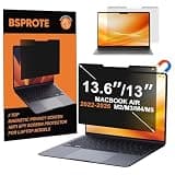 BSPROTE Magnetic Privacy Screen for MacBook Air 13.6 & 13 Inch (2022-2026, M2, M3, M4, M5), Anti-Blue Light Glare Privacy Screen Shield and Protector for Mac 13 Inch (A2681 A3113 A3240 A3449)