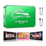 AI Box CarPlay, 3-in-1 Wireless CarPlay Adapter & Android Auto for OEM Wired Cars, Built-in Netflix/YouTube for Streaming, 5.8GHz WiFi, Convert Wired to Wireless, Plug & Play Viridian
