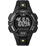Timex Men's Ironman Triathlon Rugged 30 44mm Resin Strap Watch – Black Case Negative Display with Black Resin Strap