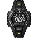 Timex Men's Ironman Triathlon Rugged 30 44mm Resin Strap Watch – Black Case Negative Display with Black Resin Strap