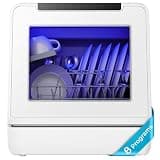 Temprium Dishwashing machines Mini Dishwashers with 5 L Built-in Water Tank No Hookup