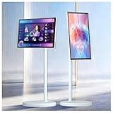 24"/27"/32" Portable Tv On Wheels, 1080p Portable Touch Screen Monitor, Android12/13, Full Swivel Rotation, Built-in 8mp /13mp Camera, Built-in Battery(5-8h)(24in,4+64GB(1080P))