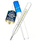 1Pc Glass Oral Temperature for Adult, Old Fashioned Armpit Termometro Fast Reading for Baby Armpit Home & Clinic Fever Indicator (Fahrenheit & Celsius)