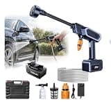 Cordless High-Pressure Washer Kit with 7500mAh Battery, Portable Handheld Power Washer, Battery Powered Pressure Washerwith 6-in-1 Spray Nozzle &Charger for Car, Patio (1battery+10meters)