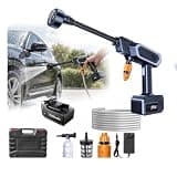 Cordless High-Pressure Washer Kit with 7500mAh Battery, Portable Handheld Power Washer, Battery Powered Pressure Washerwith 6-in-1 Spray Nozzle &Charger for Car, Patio (1battery+10meters)