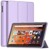 DJDJ&RPPQ Dual Angle Lightweight Trifold Stand with Soft TPU Back Case Not fit 10in Sony Nokia-Purple