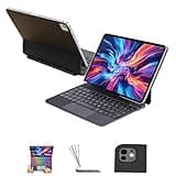 QUARK iPad A16 11th/10th Generation Case with Keyboard,Ultra-Light Magnetic Keyboard Case for iPad 10.9",Easy-Set Floating Cantilever Stand,Multi-Touch Trackpad,7-Color Backlit Black