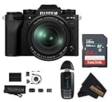 Fujifilm X-T5 Mirrorless Camera Black with XF 16-80mm f/4 R OIS WR Lens, 64GB SD Card, Memory Card Reader & Cleaning Cloth Bundle