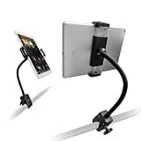 Clamp Tablet Holder for Treadmill,Peloton,Exercise Bike,Elliptical,Mic Stand,11.8" Heavy-Duty Gooseneck Arm with Metal Core, 360° Rotation,ipad Clamp Mount Fits 4.7–13" iPad,iPhone,Kindle,Switch