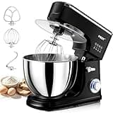 1500W 8.45QT Stand Mixer, 6-Speed Electric Dough Mixer with Whisk, Dough Hook & Beater, Large Capacity Kitchen Mixer for Baking Bread, Cakes, Salad and Cookies (Black)