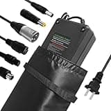 54.6V 3A / 5A Super Fast Charger for 48V Battery,7 Types of Plugs to Choose from, No Need Adapter,More Secure.Compatible with Most Plugs. with Cooling System (3A 6-in-1)