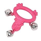 Omquot Musical Hand Bell Shaker Toy for Fun Play for Plastic Party Performance (W211 Rose Red)