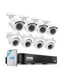 ZOSI 3K Lite Home Security Camera System with AI Human Vehicle Detection, H.265+ 8CH CCTV DVR and 8 x 1080p Wired Outdoor Indoor Bullet Dome Cameras, Remote Access, Alert Push (1TB Hard Drive)