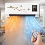 Portable Wall Mounted Air Conditioner 2 In 1 Heating & Cooling System, Ductless Smart Ac Heater Combo With Remote, No Exhaust Mini Split Ac Unit For Bathroom Office Bedroom Yellow