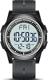 Beeasy Digital Watch for Men Women, 50M Waterproof, Ultra-Thin & Lightweight, 44mm Silicone Sports Watch with Alarm, Stopwatch, Countdown, Ideal for Gym, Running, School, Daily Wear