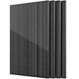 wnzoyon N-Type 18BB Solar Panel, 25.4% High Efficiency Black Monocrystalline Module, 2Pack 200W, IP68 Waterproof for RV Van Marine Home Rooftop Off-Grid System(200w*3pc )