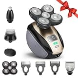 Hugdew 5 in 1 Head Shavers for Bald Men, Skull Head Shaver with Rechargeable Battery, Hair Manager, Electric Razor Idea Gift for Men