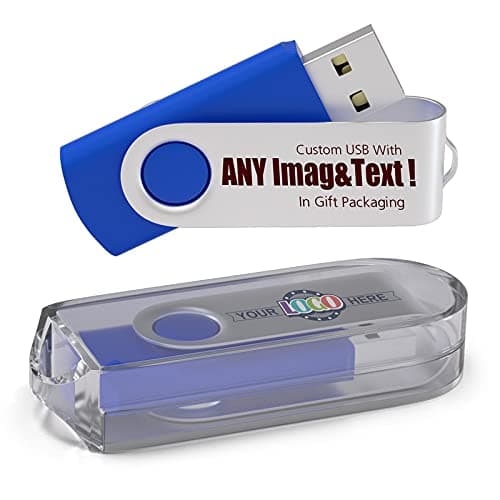MEINAMI Customized USB Flash Drive in Box Thumb Drive Personalized Memory Stick 16GB USB3.0 50 Pack