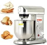 Multifunction Blender,Commercial Food Mixer,Electric Stand Mixer,3 Speeds Adjustable,With Egg Beater,Beater and Dough Hook,Commercial Kitchen Cake Mixer,For Cookie,Cake,Bread Baking StainlessSteel-10L