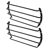 OFFSCH 2pcs Car Speaker Bar Grille for Subwoofer and Car Speaker 12 Inch Black Iron Four-bar Guard Easy Installation and Enhanced Protection for Vehicle and SUV Audio