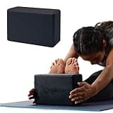 Gaiam Yoga Block - Supportive Latex-Free EVA Foam Soft Non-Slip Surface for Yoga, Pilates, Meditation (Black), 1 EA