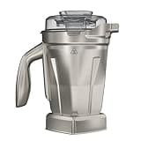 Vitamix 48-Ounce Stainless-Steel Blender Container with SELF-DETECT, Dishwasher-Safe, BPA-Free Clear Lid, Laser-Cut Stainless-Steel Blades, Compatible with All Full-Size Vitamix Blenders
