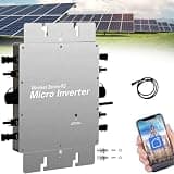 Micro Inverter 1600W Solar Grid Tie Inverter Inverter Ip65 Waterproof - Solar Inverter with WiFi App for 2 Solar Modules for Balcony Power Plant, Inverter Balcony Power Plant