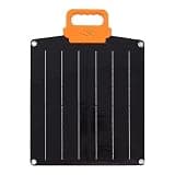 Omabeta 20W 18V Portable Solar Panel Charger Efficient Monocrystalline Power Supply for RV Camping Outdoor Activities (Black)